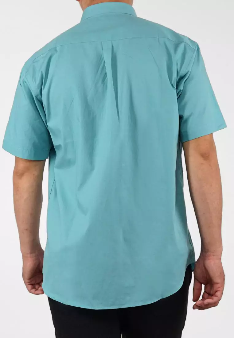 Crocodile MALE 0129 Green 26 - Men Shirt Kemeja Lengan Pendek - Relax Fit - Katun