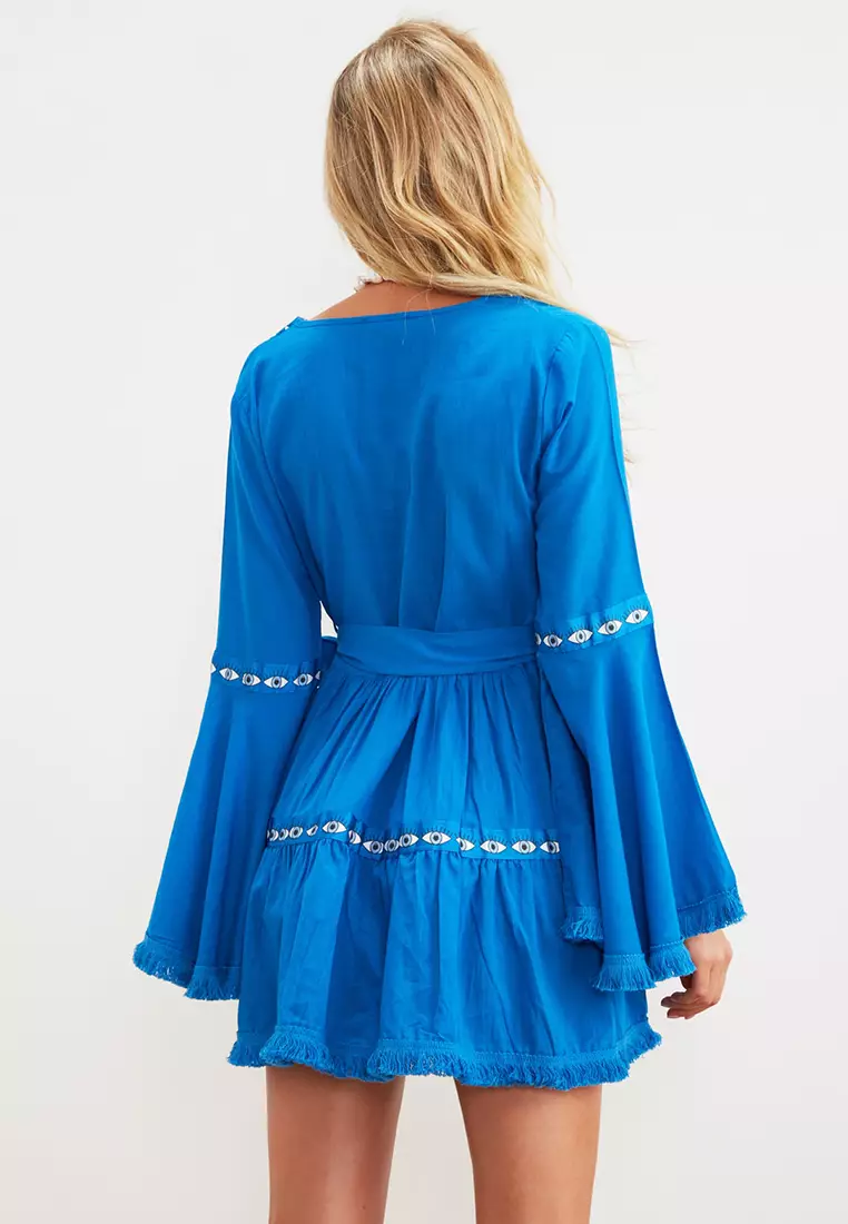 Belted Ruffle Beach Dress