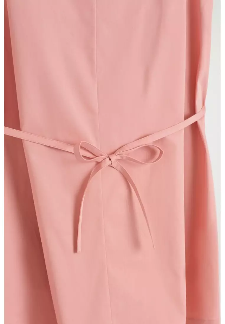 BUTTONED PIMA COTTON MINI DRESS