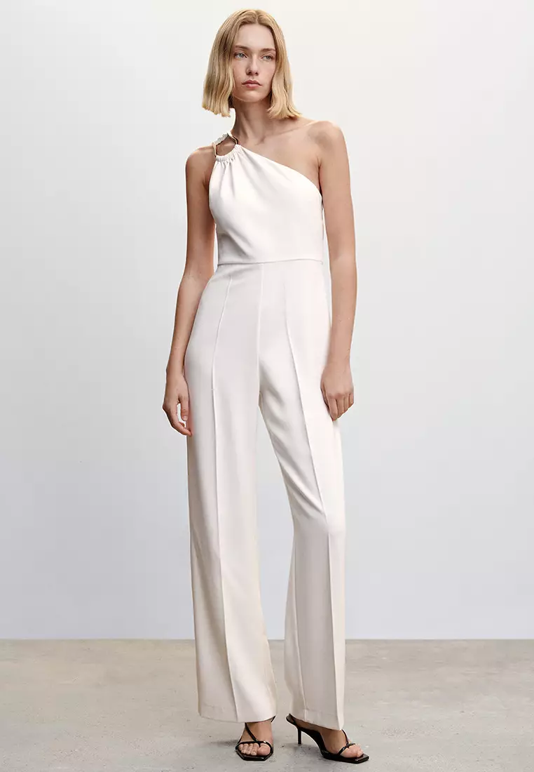 White top metallic jumpsuit