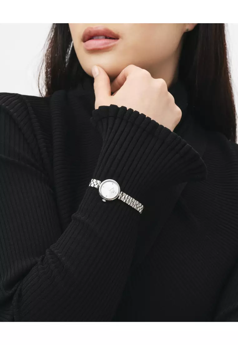 Elan Lumine Unitone Silver Dial - Fashion Watch for women - Stainless Steel Strap Watch - Female Watch - DW Official - Authentic