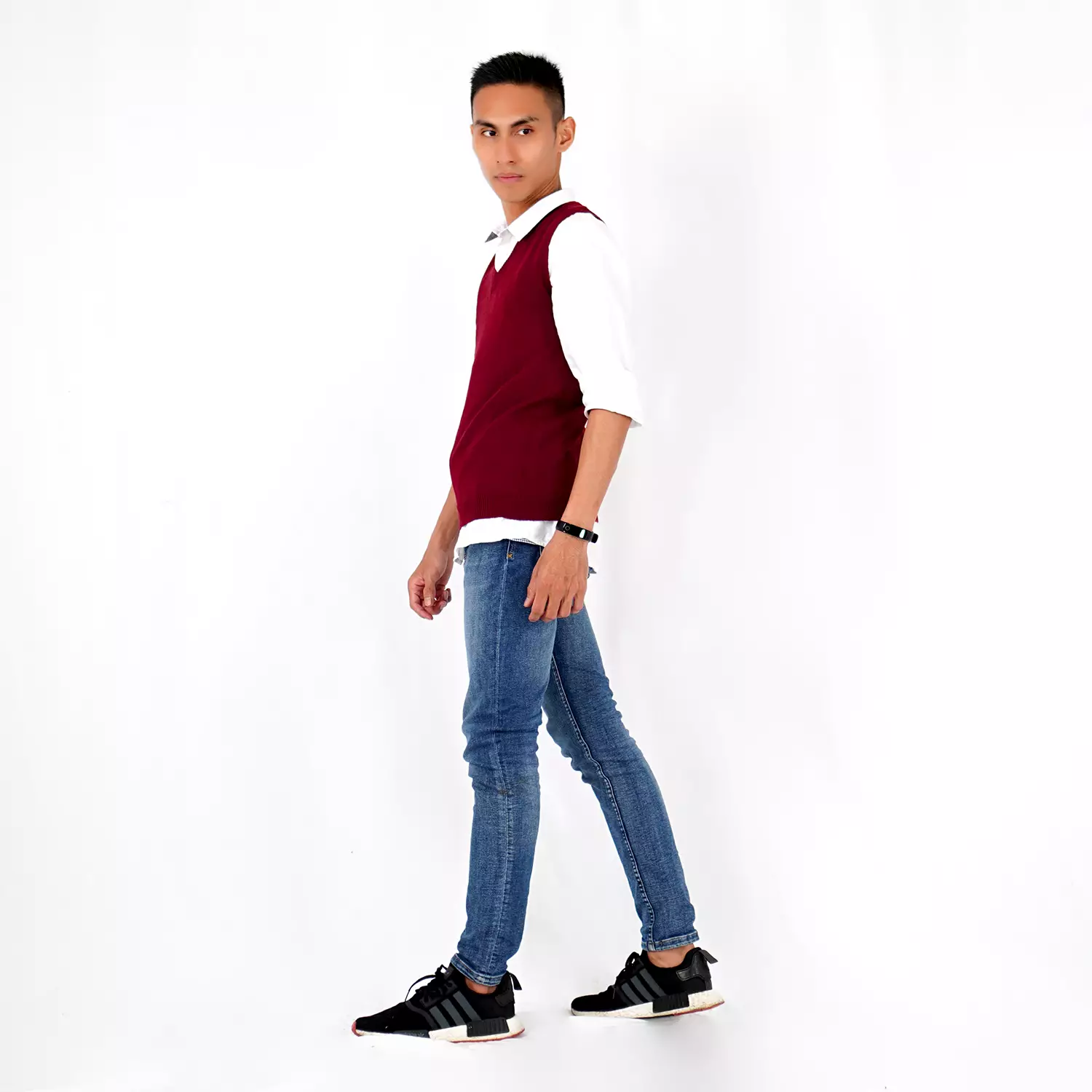 Rompi Rajut Pria Polos / Basic Knit Vest Rompi Seragam / Rompi Polos