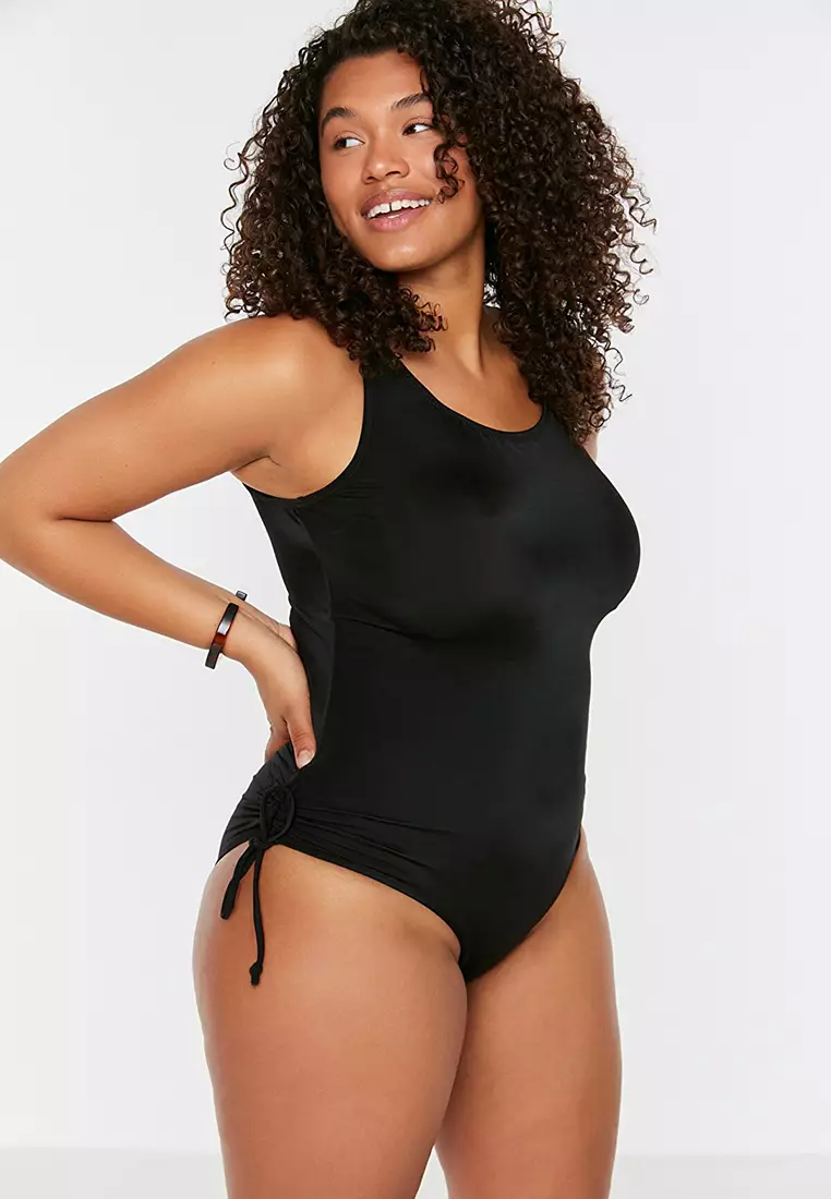 Buy Trendyol Plus Size Ruched Detail Swimsuit 2024 Online ZALORA
