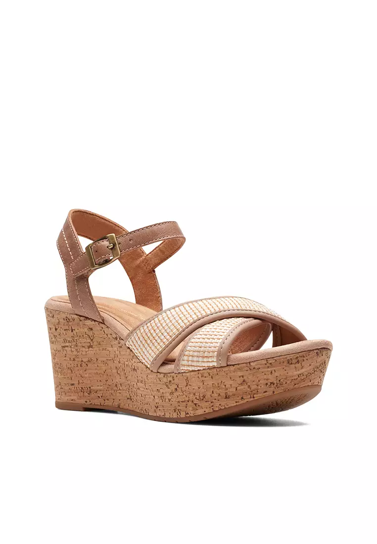 Buy Clarks Elleri Plum Wedge Sandals Praline 2024 Online ZALORA
