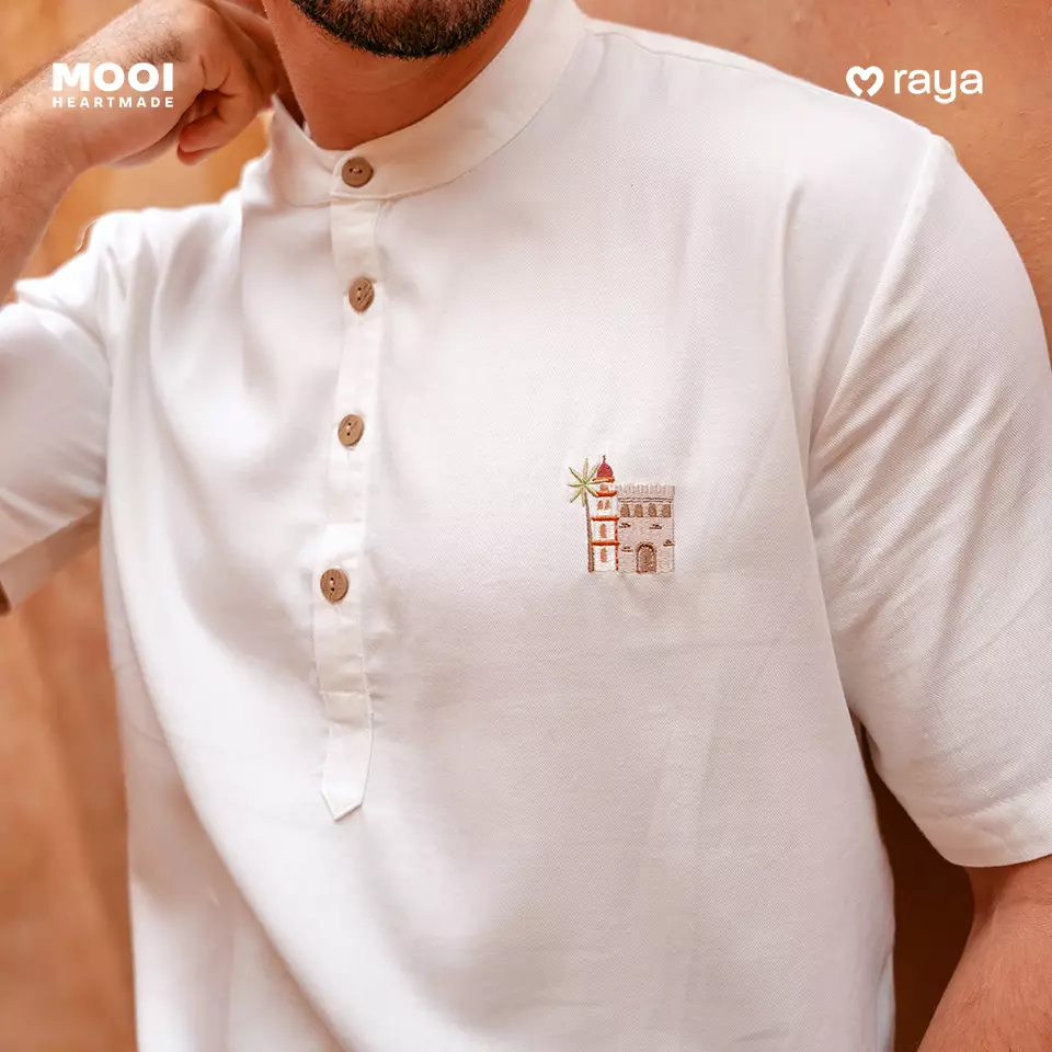 Mooi Atasan Pria Kemeja Pria Raya Collection Karim Koko - Camel Brown