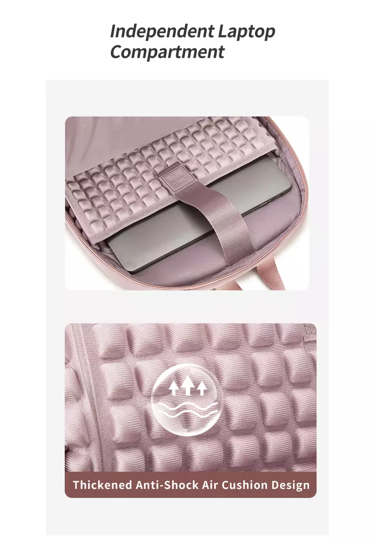 Urban Casual Shockproof 15.6 Laptop Compartment Waterproof Backpack for Women