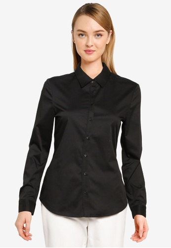 G2000 black Long Sleeve Shirt With Piping Detail 935BDAA7795C19GS_1