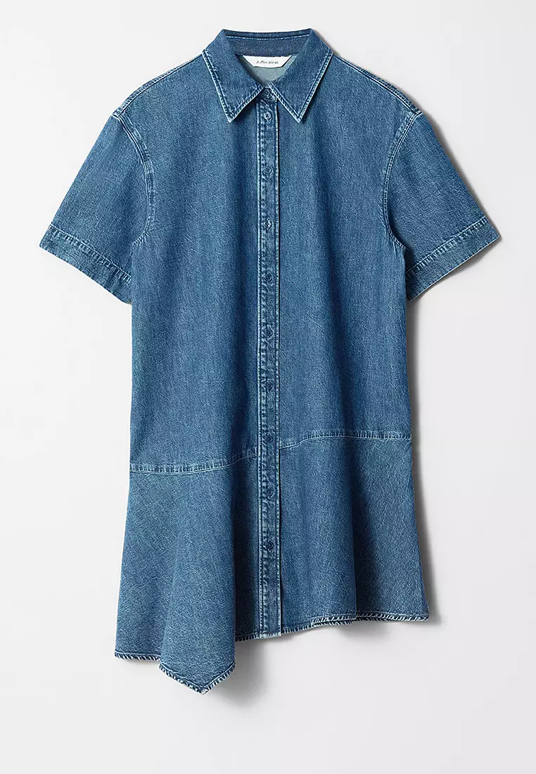 Asymmetrical T-Shirt Denim Dress