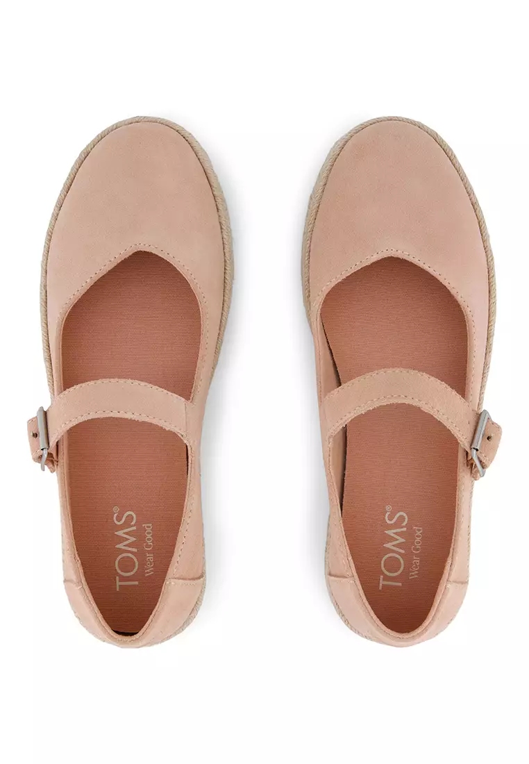 TOMS Women Carolina Mary Jane Caf Suede Espadrille