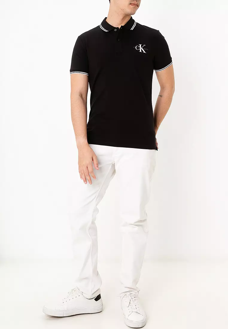 Slim Monogram Tipping Polo Shirt - Calvin Klein Jeans