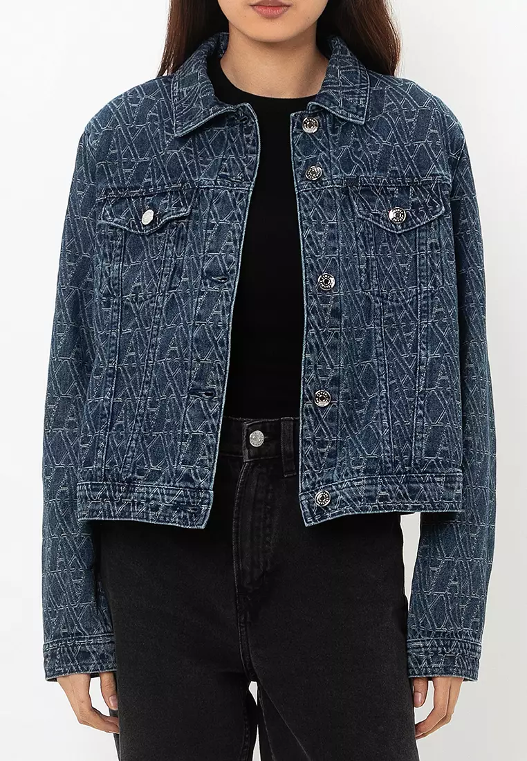 Exchange Icon Armani Exchange Jean Jacket AE Monogram Logo Denim