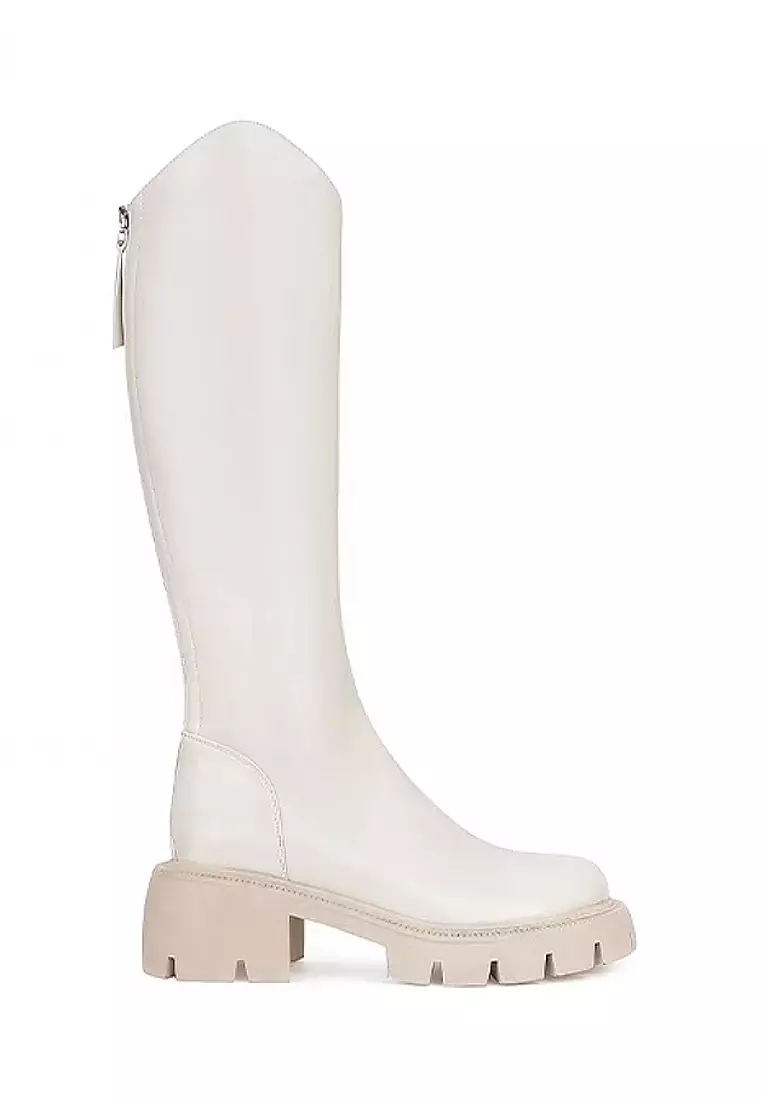 VANSA Fashion Round Toe Platform High Boots VSW B2893