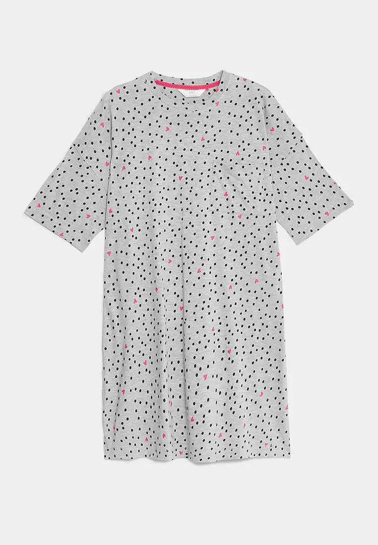 Cotton Modal Printed Nightshirt