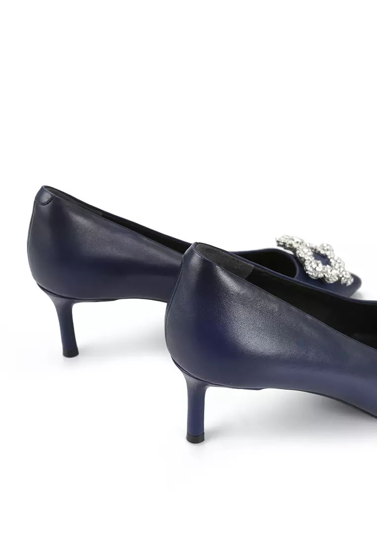 HOPE ROSA Hope Rosa Marylyn Blue Crystal Kitten Heel Pump 2024 Buy