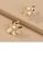Glamorousky white Fashion Simple Plated Gold Flower Stud Earrings with Imitation Pearls CFB01AC89C839EGS_4
