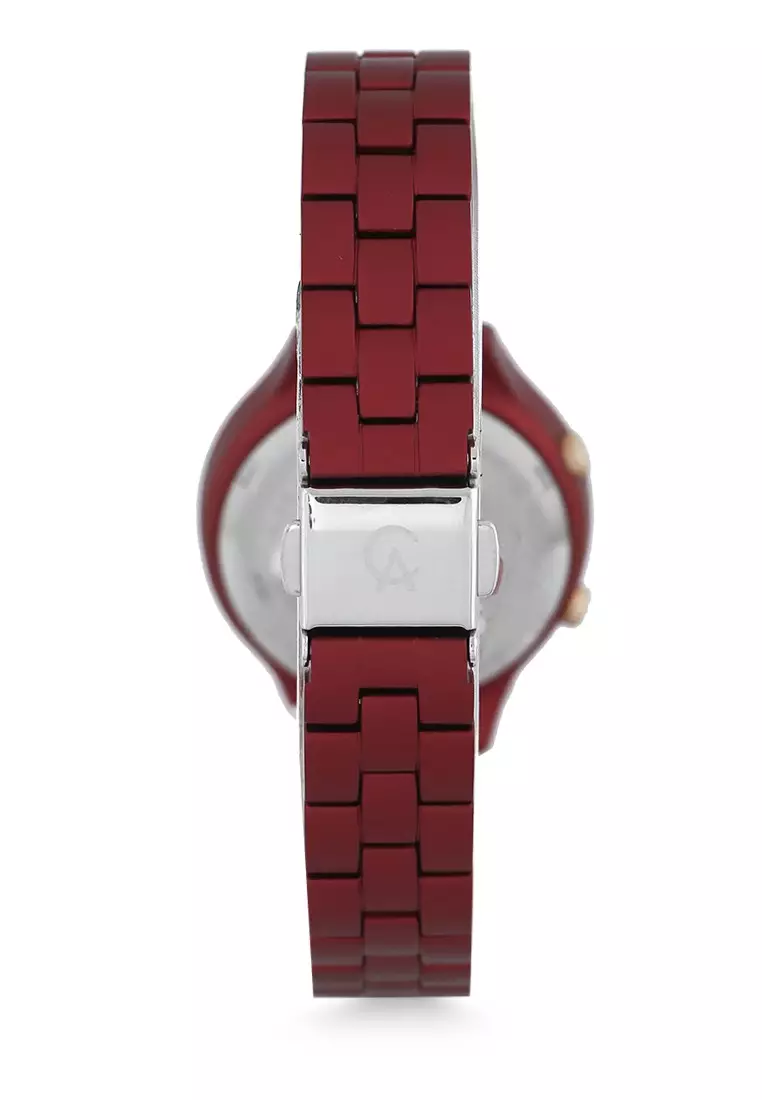 Alexandre Christie Jam Tangan Wanita - Red Black - Stainless Steel - 9379 LHBREBA