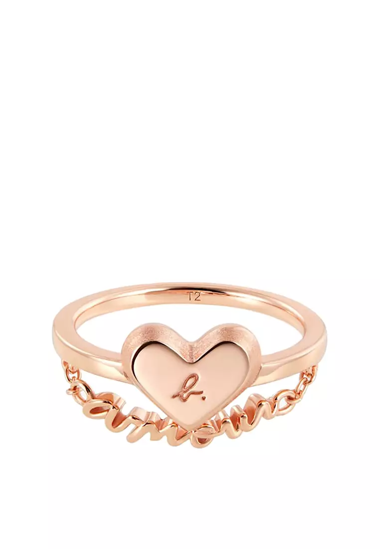 Jual Agnès B. Amour Heart With Chain Ring Original 2024 | ZALORA ...