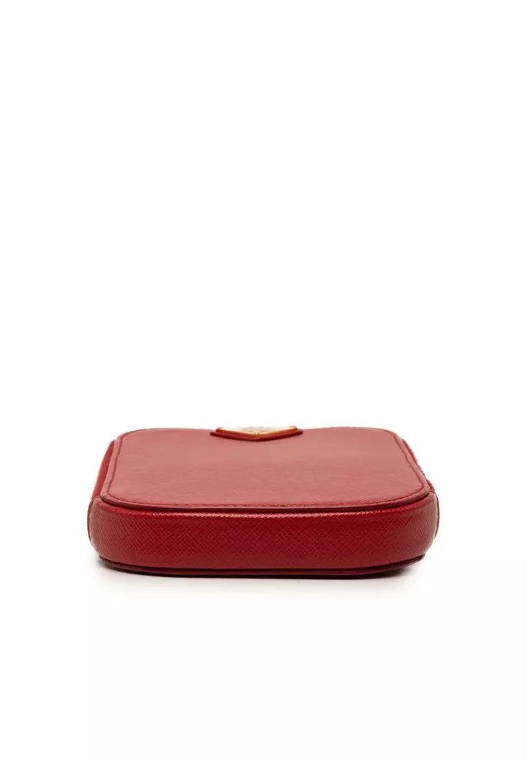 Pre-Loved Prada Saffiano Zip Phone Holder