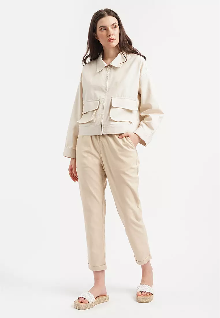Chic Fit Linen Pull On Pants