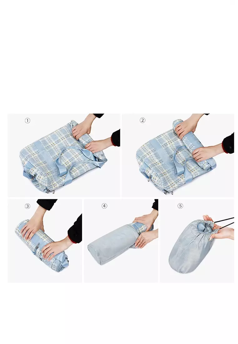 Stowable Duffel Bag With Shoes Compartment