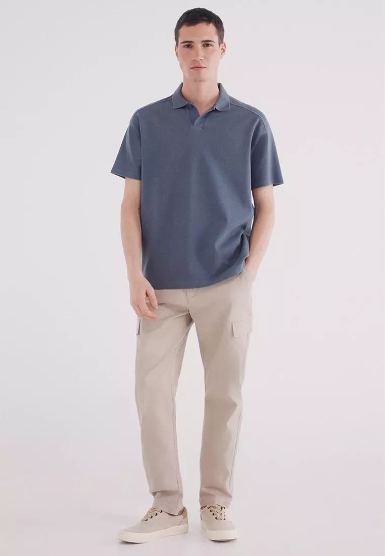 Regular Fit Waffle Structure Polo