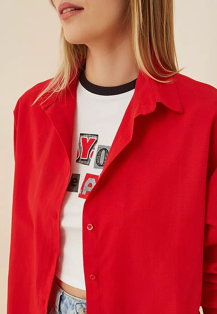 Oversize Long Basic Shirt