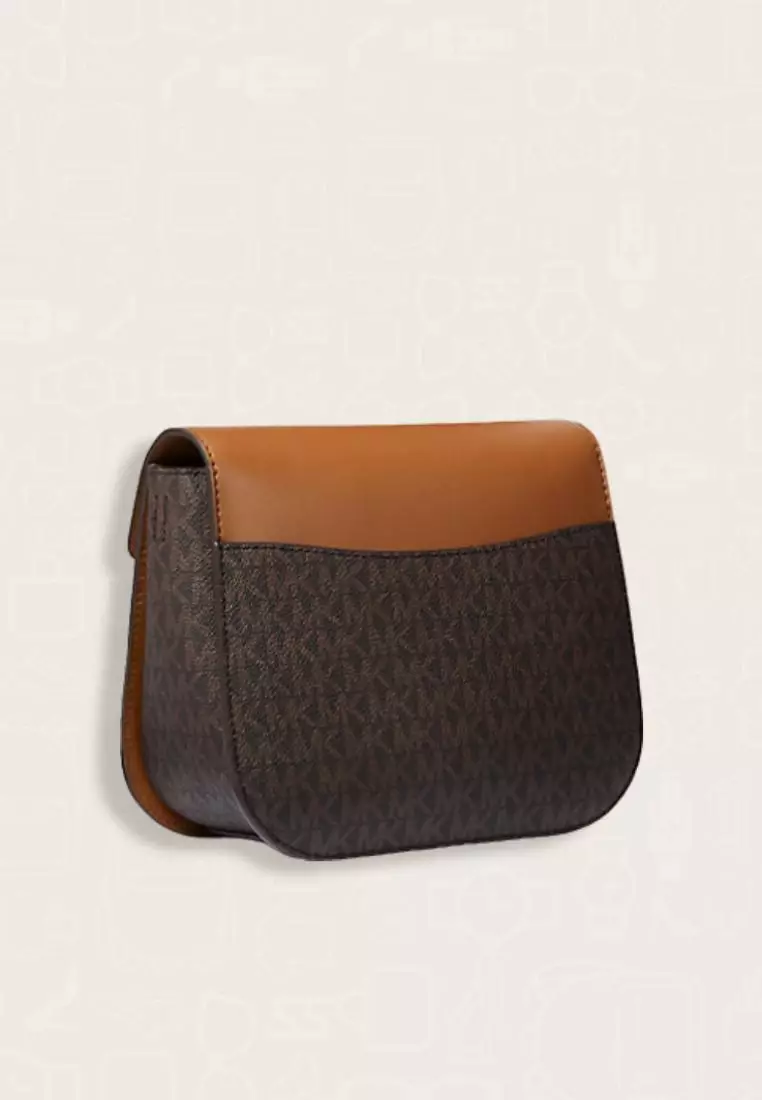 Michael Kors Emilia Small Logo Crossbody Bag Brown