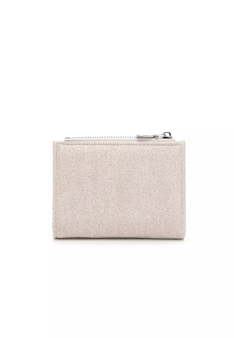 Women's 2 in 1 Purse/Wallet With Coin Compartment (Dompet Wanita 2 in 1 dengan Kompartmen Koin) - Putih