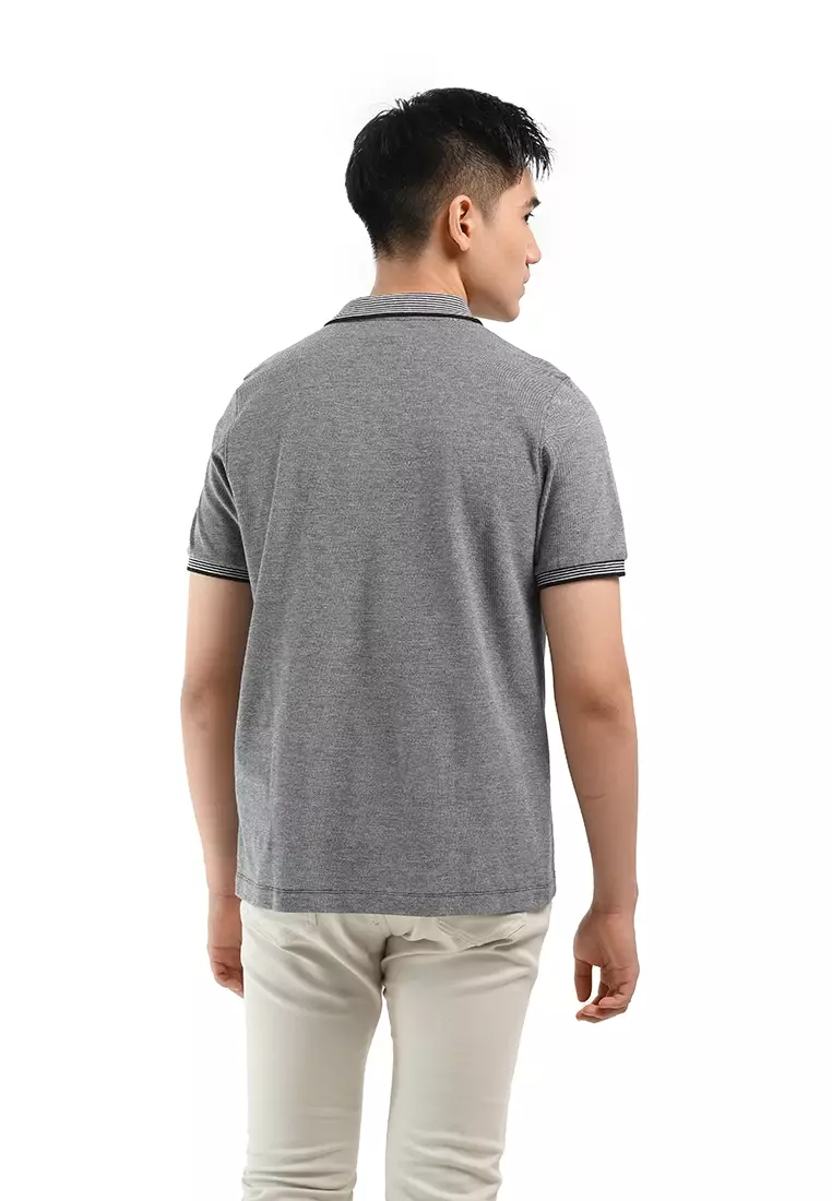 MANZONE Poloshirt Pria Lengan Pendek MZC-BALTNAR - DARK GREY