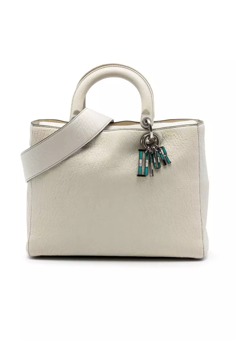 Pre-Loved Dior Large Canyon Grained Lambskin Lady Dior