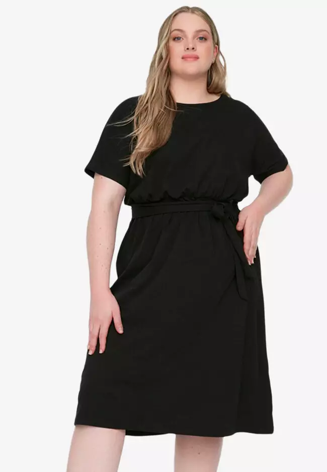 Buy Trendyol Plus Size Knit Midi Dress 2024 Online | ZALORA Philippines