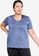 ONLY PLAY blue Plus Size Texture Training Tee 8BCEDAAFF89E91GS_1