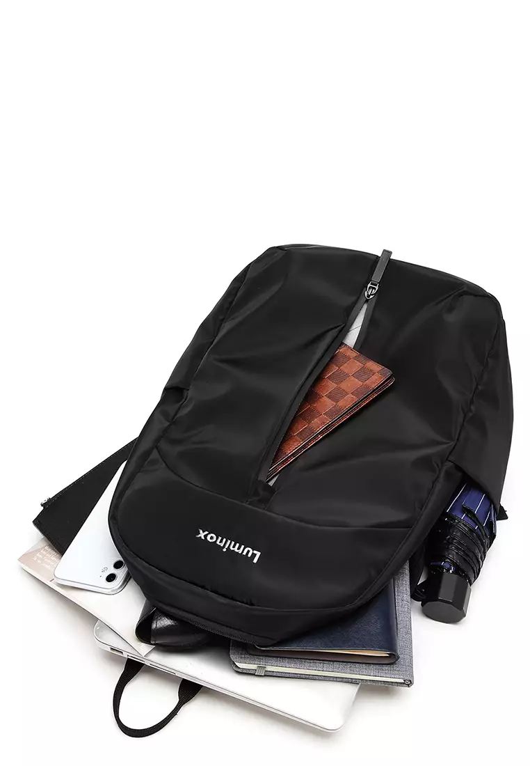 Tas Ransel Pria Wanita Backpack Waterproof Tas Sekolah Ransel Anti Air -  Hitam