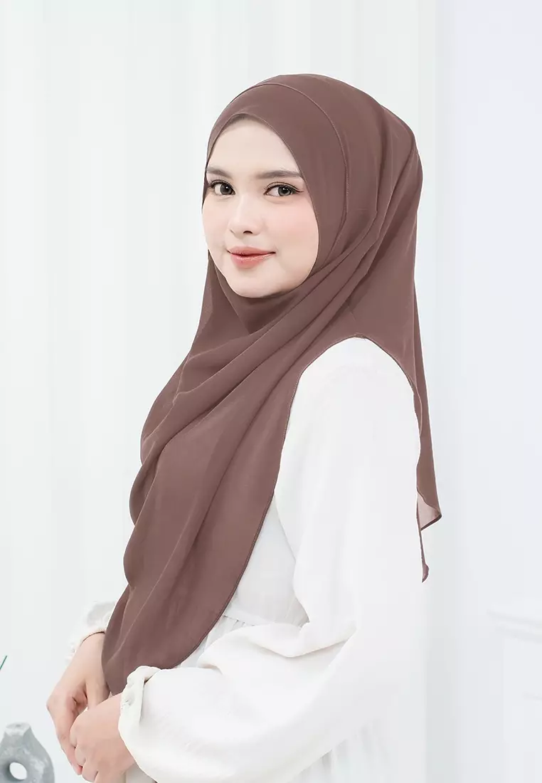 HIJAB INSTAN ZHAZA - DARK BROWN
