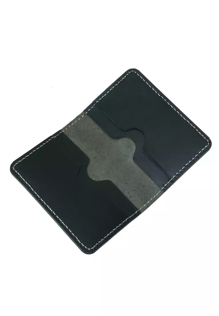 Zackly Card Holder Wallet Dompet Kartu Many Slot Handmade Material Genuine Leather Kulit 024 ORIGINAL - Green