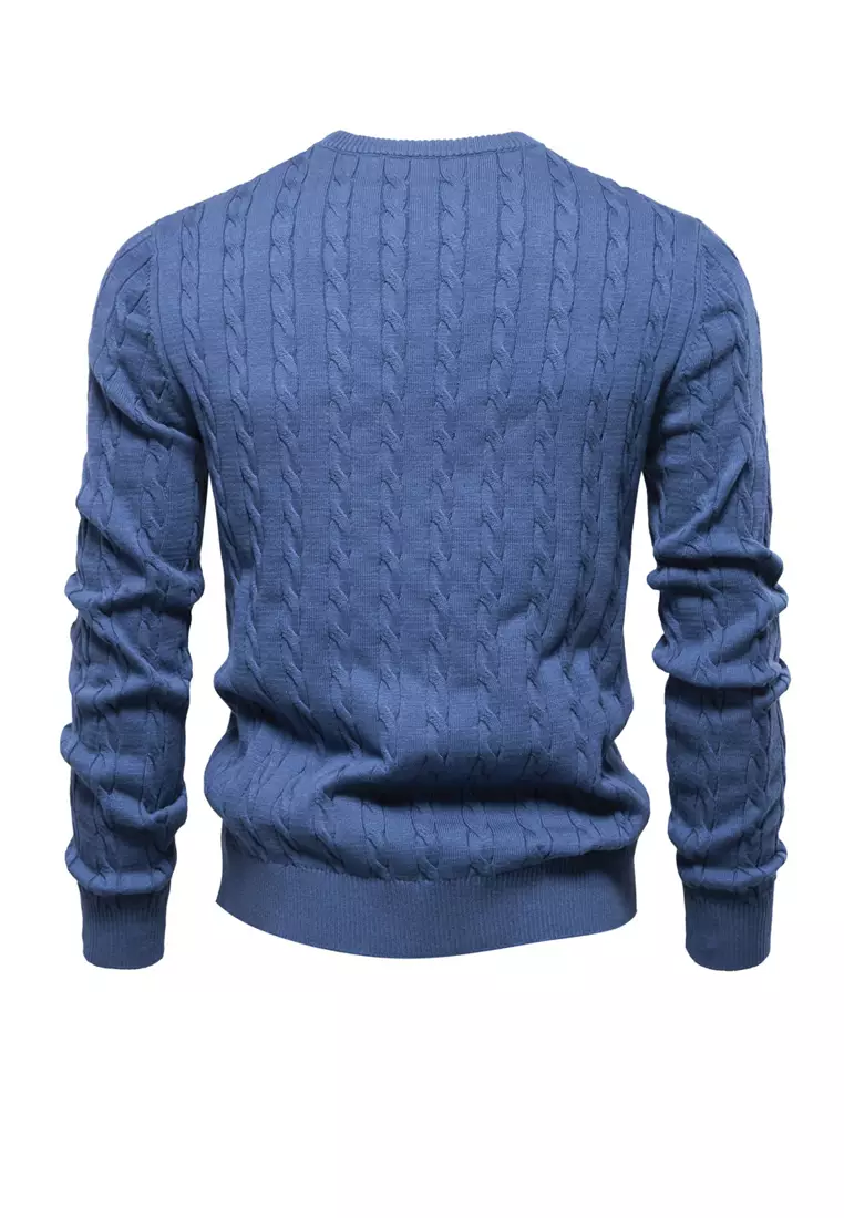 Jacquard Embroidered Knit Sweater AX-SW170