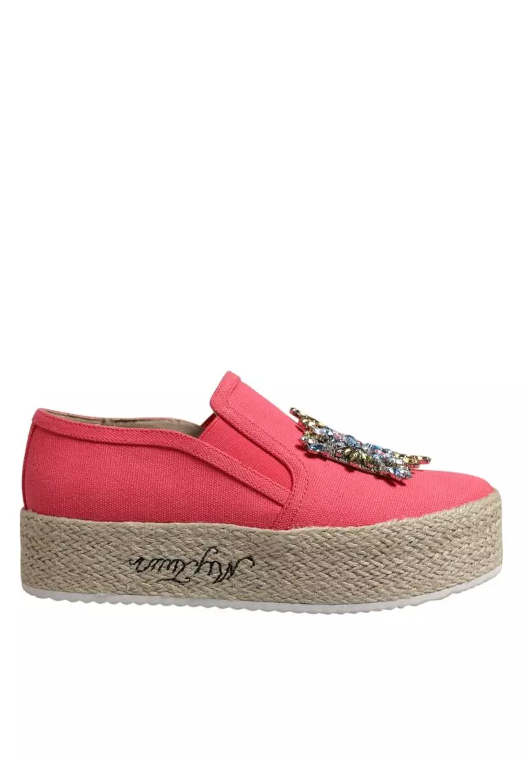 Buy Twinset Embellished Canvas Slip-On Shoes with 2025 Online