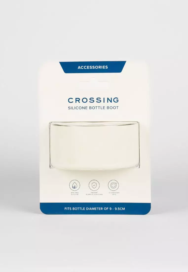 Crossing Silicone Water Bottle Boot - Fits Diameter 9-9.5cm (1100ml) Blistered Pack - Cream