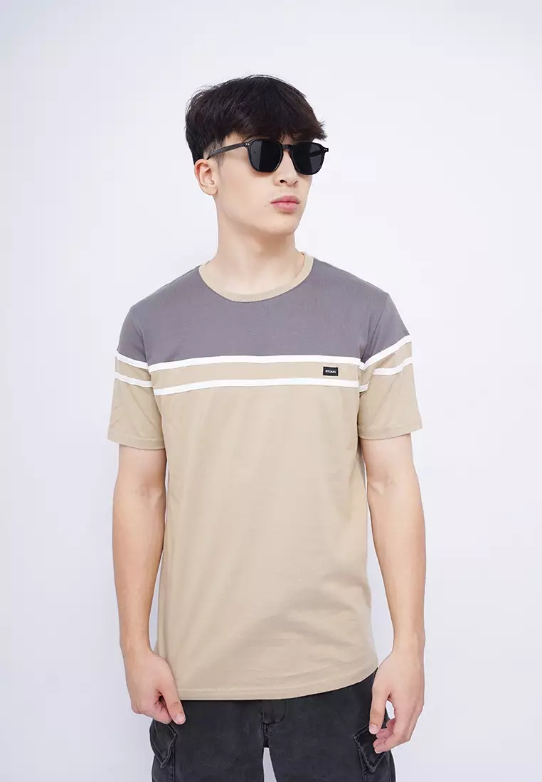 Ryusei Kaos Pria Nishioji CMB Light Brown