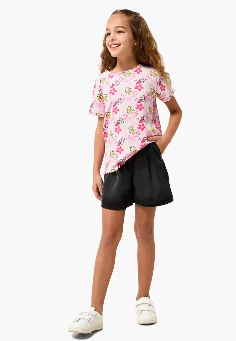 Babyshop Juniors Crew Neck Short Sleeves T-Shirt With Floral Print