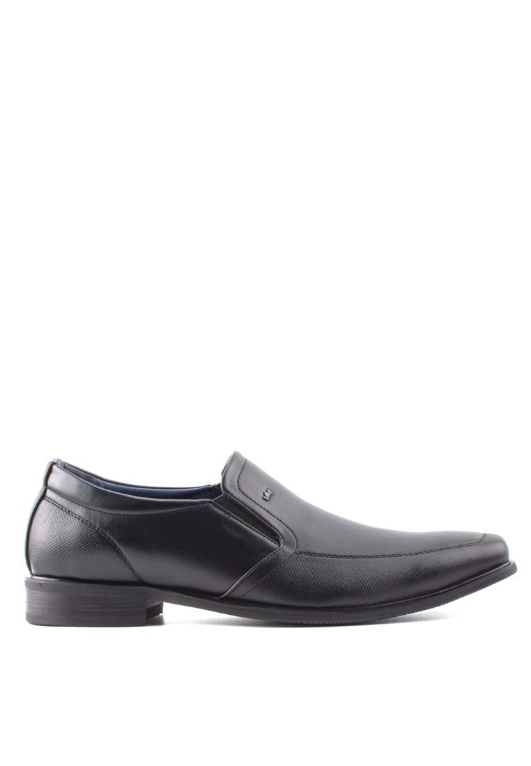 LR LARRIE Men Black Soft Classic Rounded Toe Business Wear