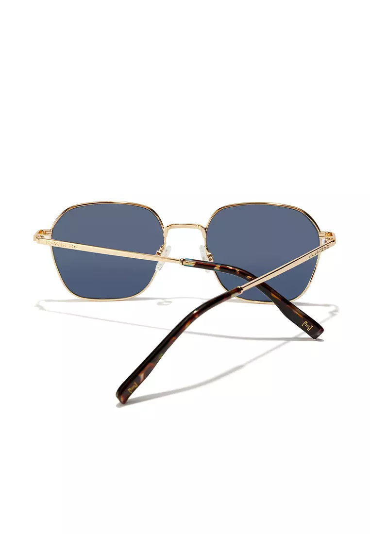 HAWKERS Gold Blue RISE Sunglasses for Men and Women, Unisex. Official Product designed in Spain