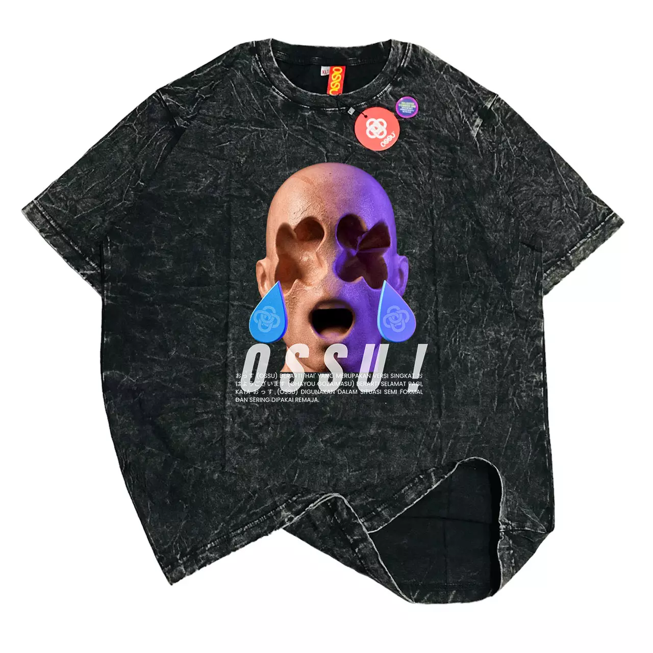 Ossu Realist Description Black Washing Tshirt