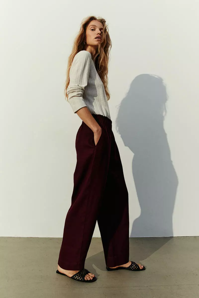 Full length hot sale linen pants