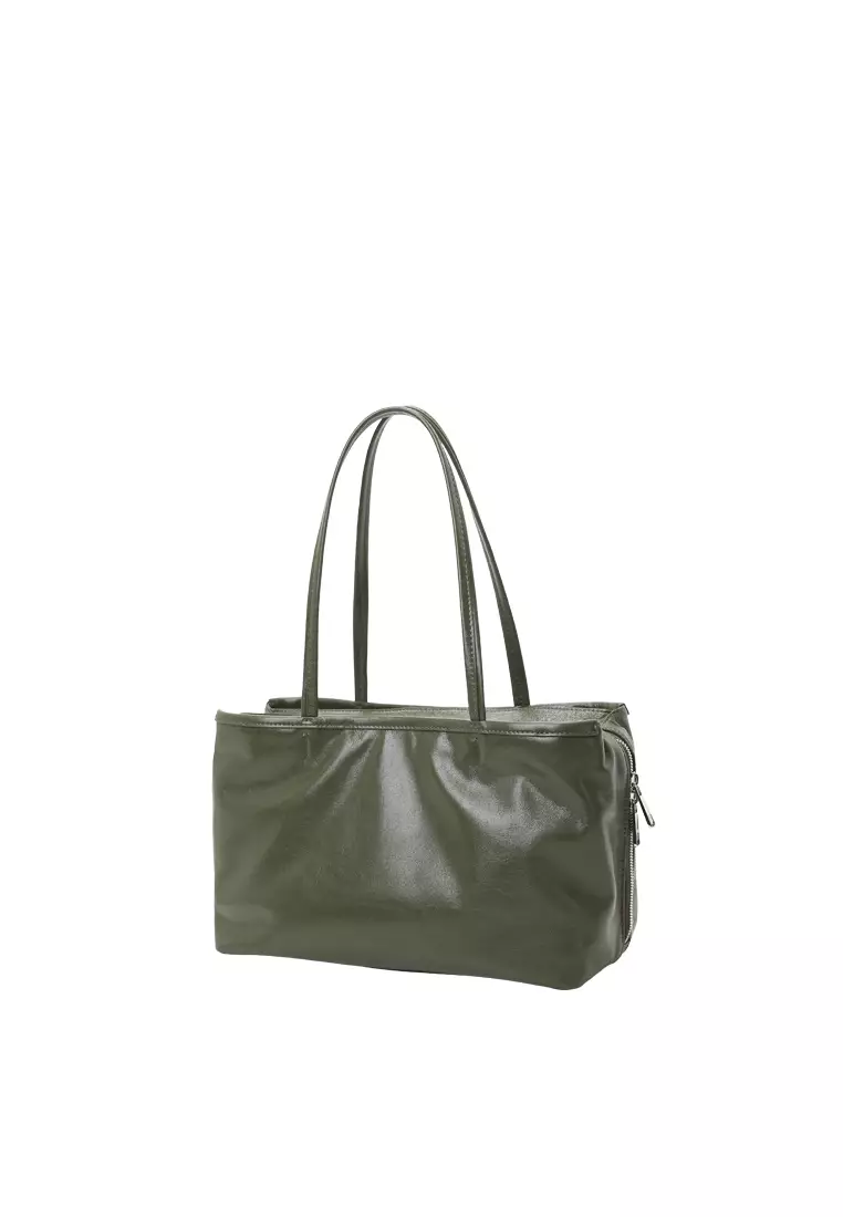 TONA East-West Boston Shoulder Tote Bag II - Green