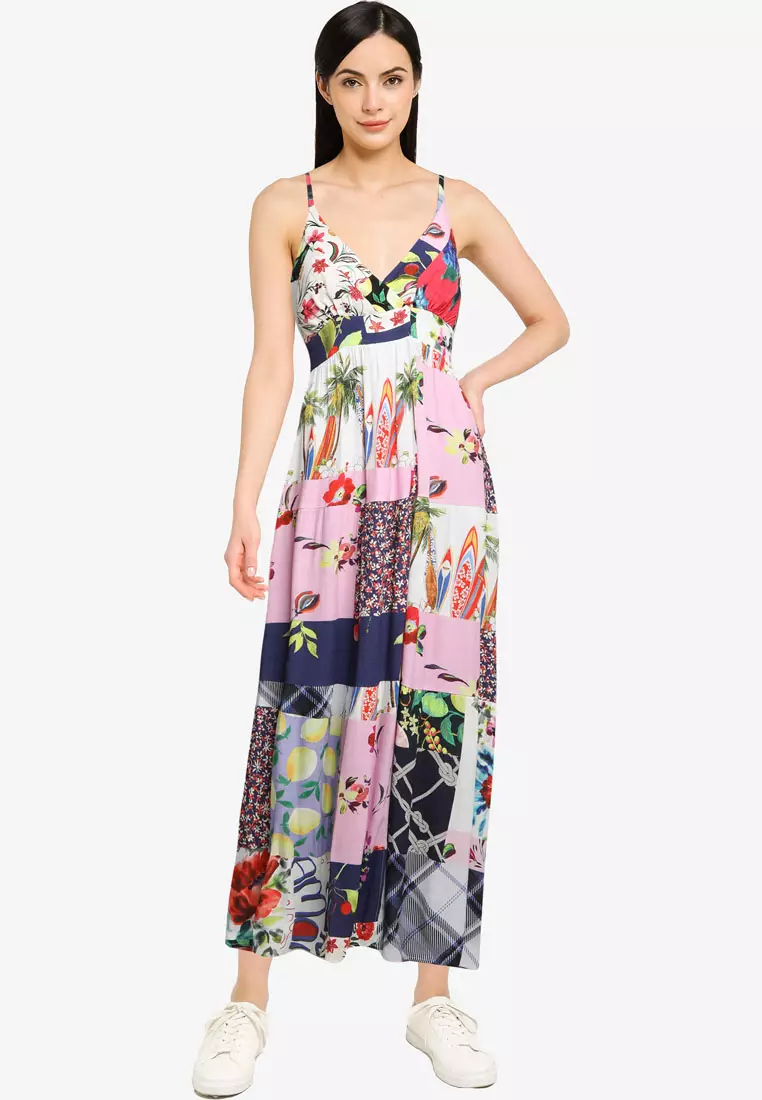 Desigual Tropical Patch Maxi Dress 2024 Buy Desigual Online