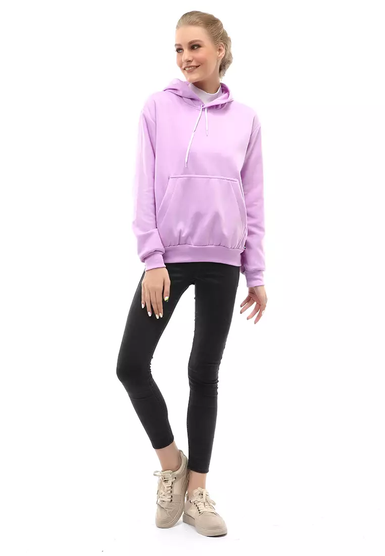 Hardwin Hoodie Jacket Polos Casual Wanita Material Fleece ORIGINAL - Light Purple