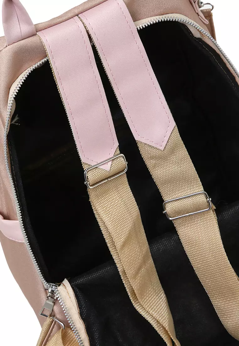 Kaila Tas Ransel Wanita Design Simple Backpack Premium Quality - Choco