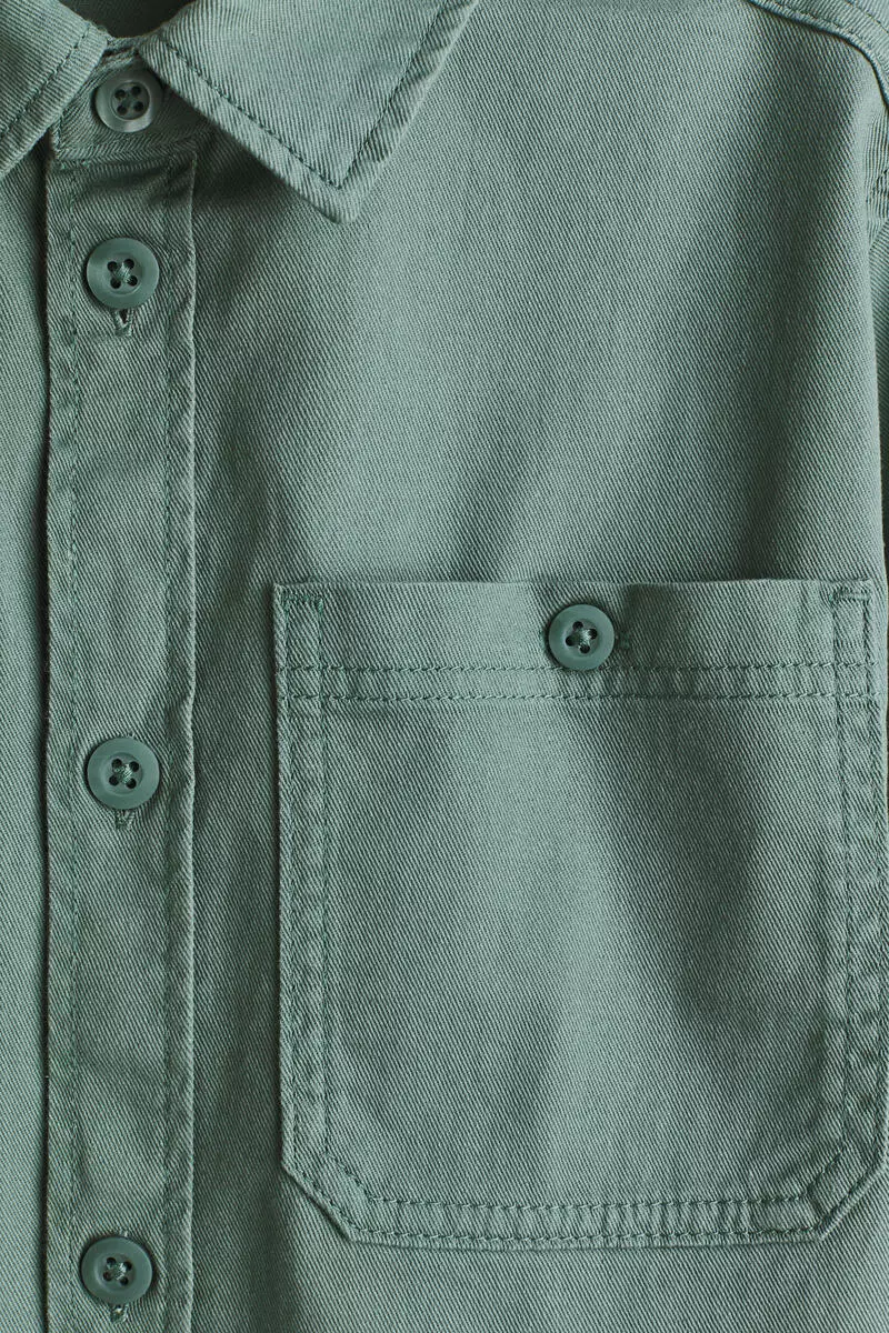 Cotton twill overshirt