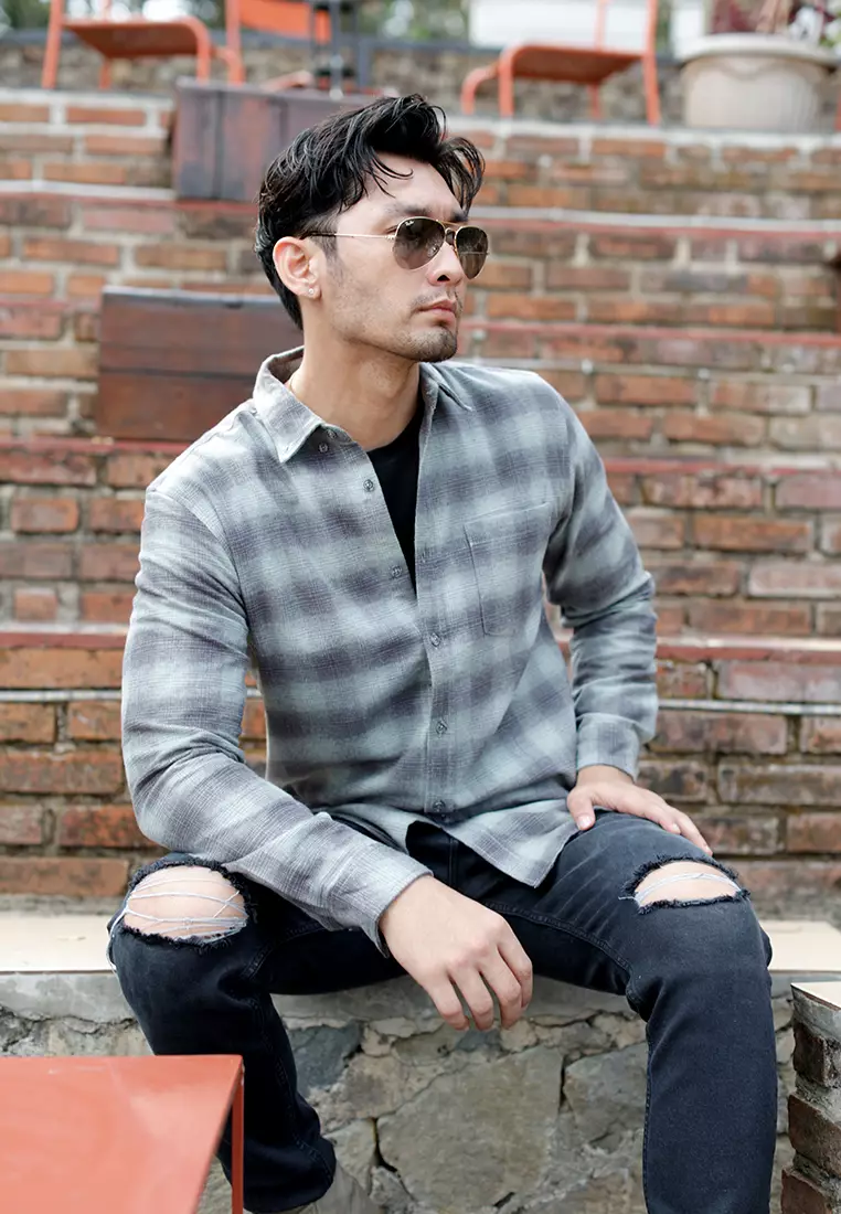 OXCON Extra Comfort Authentic Flannel Shirt Veterano Sage